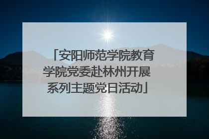 安阳师范学院教育学院党委赴林州开展系列主题党日活动